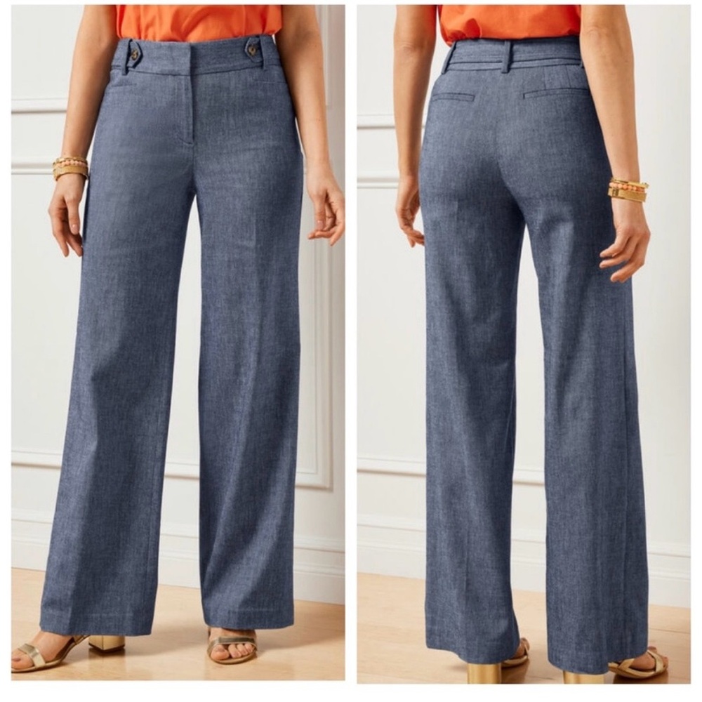 Talbots Wide-Leg Trousers in Blue